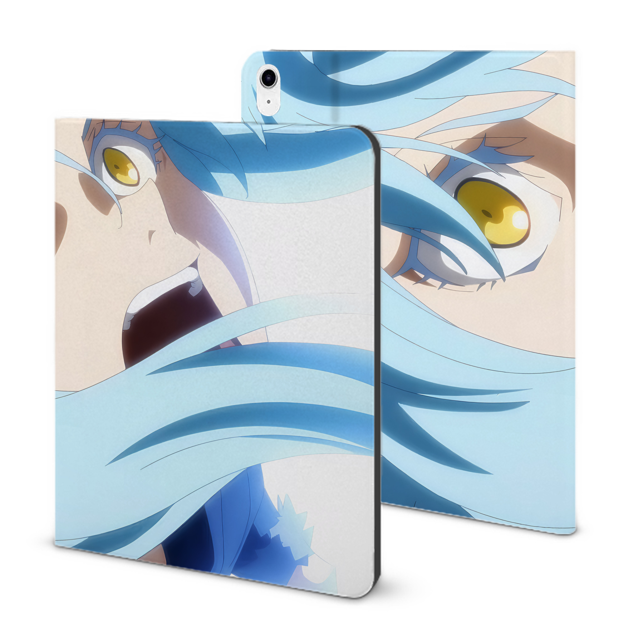 （画像用） 転スラ Regarding Reincarnated to Slime IPad ケース ブック型 PUレザー TPU 耐衝撃 軽量 薄型 ペン収納なし 全面保護 IPad 各モデル対応